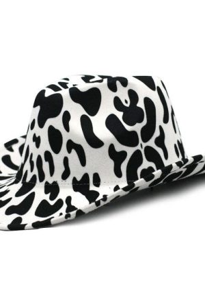 Casual Day Outfits, Easy Trendy Outfits Y2K Aesthetic Cow Print Hat