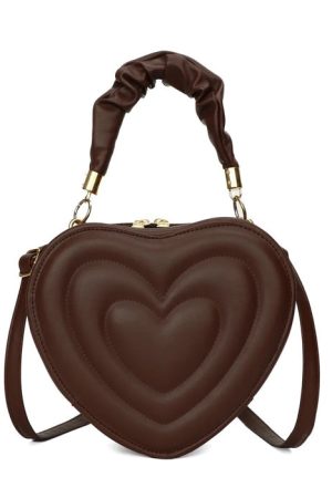 Casual Day Outfits, Easy Trendy Outfits Y2K Aesthetic Heart-Shaped Bag