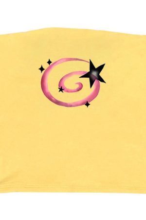 Casual Day Outfits, Easy Trendy Outfits Y2K Aesthetic Star Tube Top