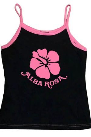 Casual Day Outfits, Easy Trendy Outfits Y2K Alba Rosa Aesthetic Tank Top