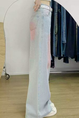 Casual Day Outfits, Easy Trendy Outfits Y2K Blush Glitter Jeans