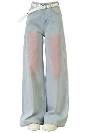 Casual Day Outfits, Easy Trendy Outfits Y2K Blush Glitter Jeans