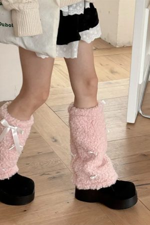 Casual Day Outfits, Easy Trendy Outfits Y2K Bows Leg Warmers