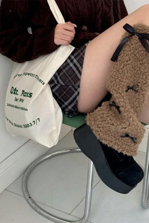 Casual Day Outfits, Easy Trendy Outfits Y2K Bows Leg Warmers