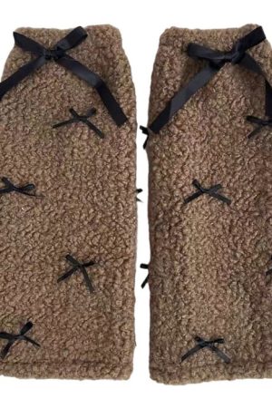 Casual Day Outfits, Easy Trendy Outfits Y2K Bows Leg Warmers