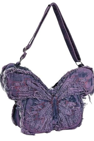 Casual Day Outfits, Easy Trendy Outfits Y2K Butterfly Shoulder Bag