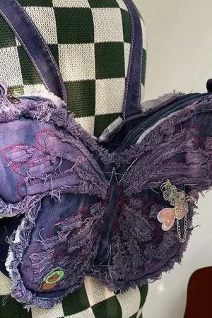 Casual Day Outfits, Easy Trendy Outfits Y2K Butterfly Shoulder Bag