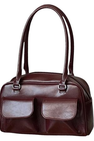 Casual Day Outfits, Easy Trendy Outfits Y2K Double Pocket Shoulder Bag