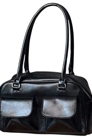 Casual Day Outfits, Easy Trendy Outfits Y2K Double Pocket Shoulder Bag