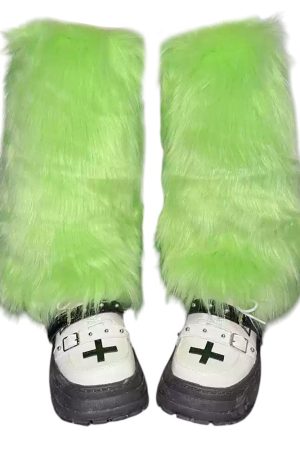 Casual Day Outfits, Easy Trendy Outfits Y2K Fuzzy Leg Warmers