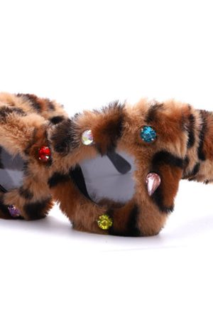 Casual Day Outfits, Easy Trendy Outfits Y2K Fuzzy Rhinestone Glasses