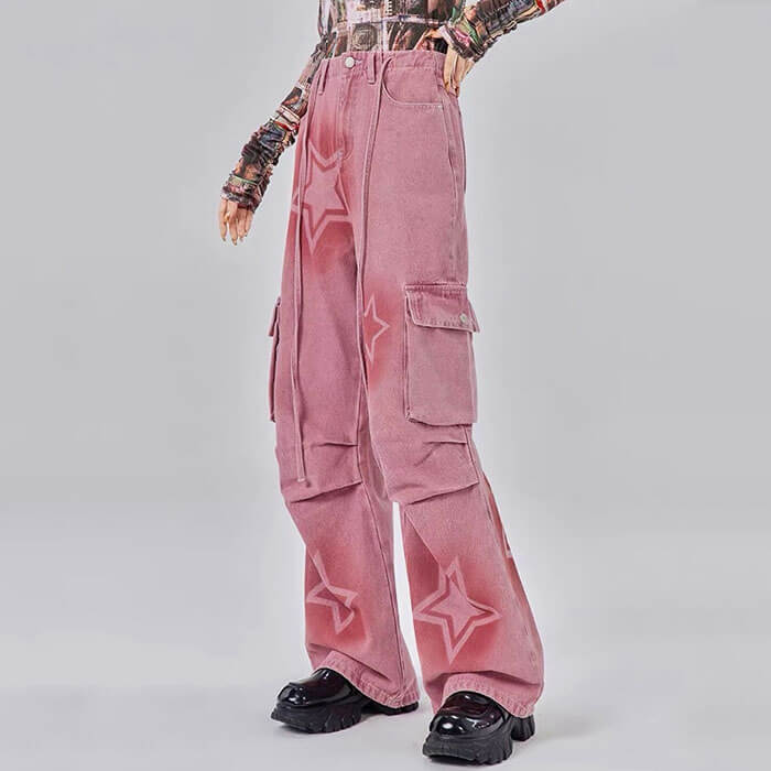 Casual Day Outfits, Easy Trendy Outfits Y2K Graffiti Star Jeans Casual Day Outfits, Easy Trendy Outfits Y2K Graffiti Star Jeans