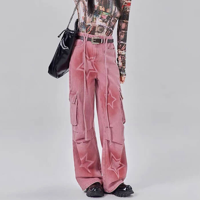 Casual Day Outfits, Easy Trendy Outfits Y2K Graffiti Star Jeans Casual Day Outfits, Easy Trendy Outfits Y2K Graffiti Star Jeans