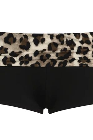 Casual Day Outfits, Easy Trendy Outfits Y2K Leopard Bardot Top & Shorts Set