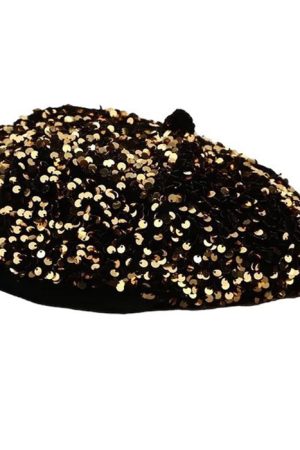 Casual Day Outfits, Easy Trendy Outfits Y2K Sequin Beret Hat