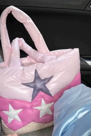 Casual Day Outfits, Easy Trendy Outfits Y2K Star Puffer Handbag