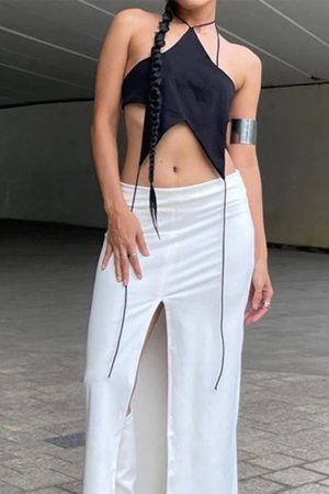 Casual Day Outfits, Easy Trendy Outfits Y2K Star-Shaped Backless Top