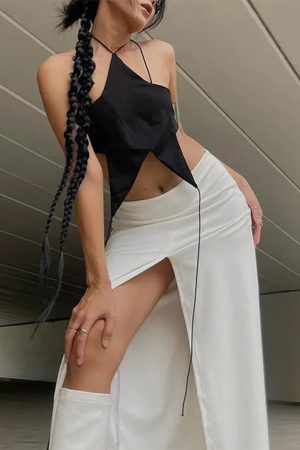 Casual Day Outfits, Easy Trendy Outfits Y2K Star-Shaped Backless Top