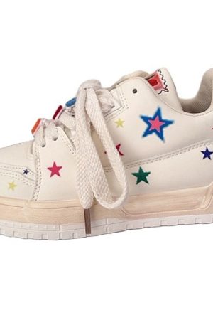 Casual Day Outfits, Easy Trendy Outfits Y2K Star Sneakers