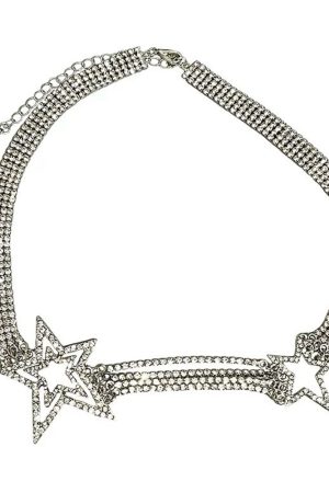 Casual Day Outfits, Easy Trendy Outfits Y2K Style Crystal Star Necklace