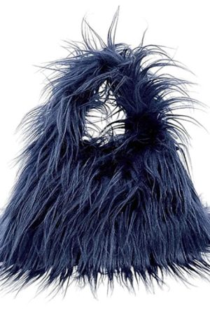 Casual Day Outfits, Easy Trendy Outfits Y2K Style Fuzzy Mini Bag