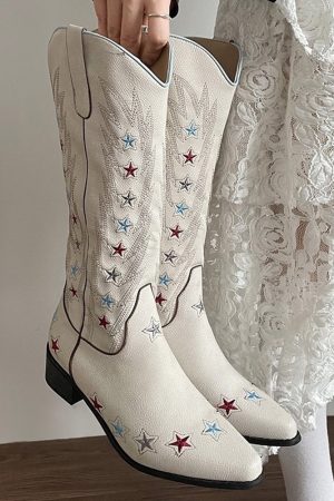 Casual Day Outfits, Easy Trendy Outfits Y2K Western Star Boots