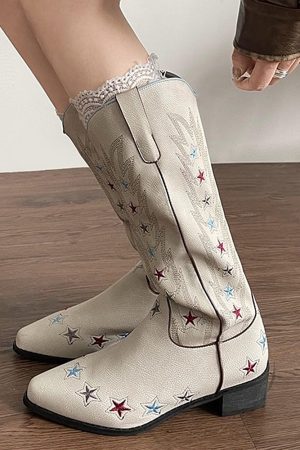 Casual Day Outfits, Easy Trendy Outfits Y2K Western Star Boots