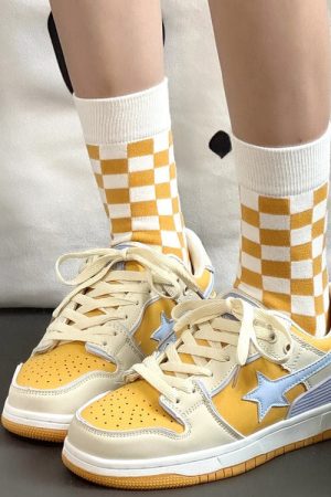 Casual Day Outfits, Easy Trendy Outfits Yellow Star Aesthetic Sneakers