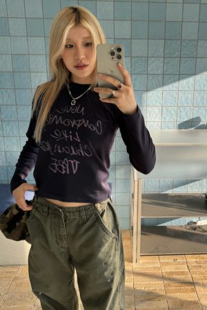 Casual Letter Print Short Sleeve T-Shirt for Women - Versatile Round Neck Summer Top in Spicy Girl Style, Korean Fashion