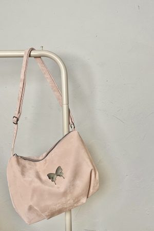Casual Pink Crossbody Shoulder Bag for Women - Large Capacity Commuting Bag in Trendy Girl-Style Design