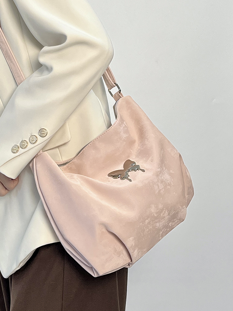 Casual Pink Crossbody Shoulder Bag for Women - Large Capacity Commuting Bag in Trendy Girl-Style Design Casual Pink Crossbody Shoulder Bag for Women - Large Capacity Commuting Bag in Trendy Girl-Style Design