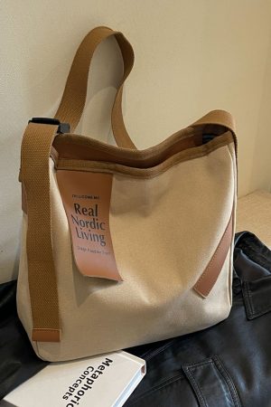 Casual Versatile Canvas Tote Bag for Women, Large Capacity Shoulder Crossbody Commuter Bag, Trendy 2025 Style