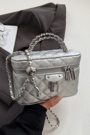 Chanel-Style Women's Diamond Quilted Chain Crossbody Shoulder Bag - 2025 Trendy High-End Fashion Handbag