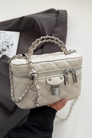Chanel-Style Women's Diamond Quilted Chain Crossbody Shoulder Bag - 2025 Trendy High-End Fashion Handbag