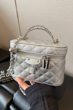 Chanel-Style Women's Diamond Quilted Chain Crossbody Shoulder Bag - 2025 Trendy High-End Fashion Handbag