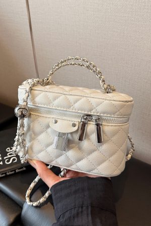 Chanel-Style Women's Diamond Quilted Chain Crossbody Shoulder Bag - 2025 Trendy High-End Fashion Handbag