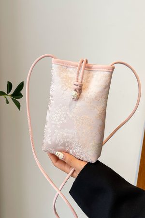 Chinese-Style Embroidered Mini Handbag for Women - 2025 Summer Fashion Small Square Crossbody Bag, Simple & Versatile