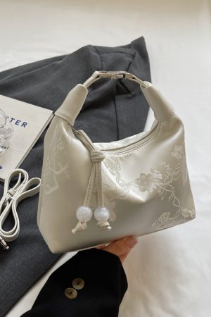 Chinese-Style Women's Handheld Pea Bag, 2025 Summer Fashion Embroidered Crossbody Shoulder Bag, National Style High-End Design