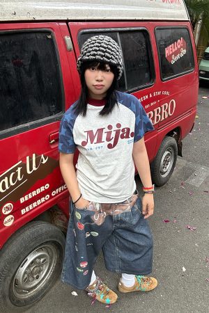 Color Block Star Shoulder Short Sleeve T-Shirt for Men and Women - Casual American Letter Print Tee, 2025 Spring Style