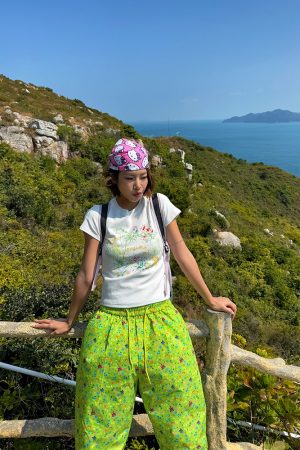 Colorful Floral Print Round Neck T-Shirt for Men and Women - Loose Casual Summer Base Layer - Y2K Style