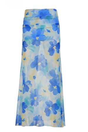 Colorful Gradient Mesh Half Skirt - Versatile Slim Fit Summer Skirt in Oil Painting Style - Trendy and Sexy Fashion Piece