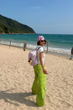 Colorful Retro Wide-Leg Casual Pants for Men and Women – American Style Loose Straight-Leg Work Trousers