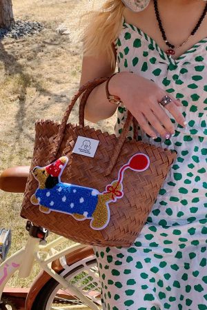 Colorful Woven Shoulder Bag for Women - Large Capacity High-End Beach Tote, 2025 Fashion Handheld Vacation Bag