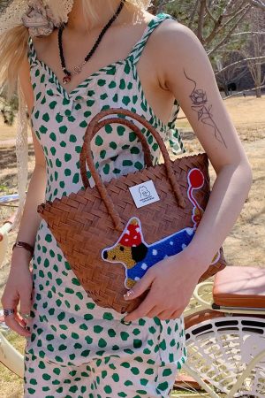 Colorful Woven Shoulder Bag for Women - Large Capacity High-End Beach Tote, 2025 Fashion Handheld Vacation Bag