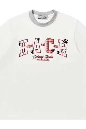 Cool Feeling Color-Block Patch Embroidery Sorona Short-Sleeve T-Shirt for Kids - Fun Summer Style