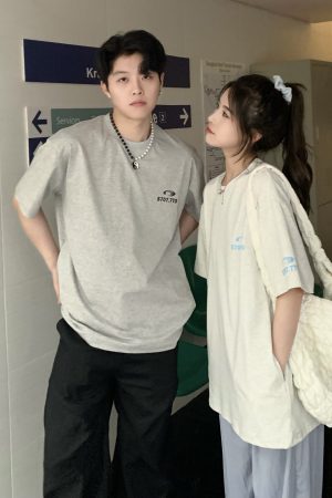 Cool Pocket Short Sleeve T-Shirt for Women - 2025 Summer Quick-Dry Sun Protection Top, Casual Couple Style, Perfect for Y2K Fashion