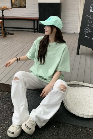 Cool Pocket Short Sleeve T-Shirt for Women - 2025 Summer Quick-Dry Sun Protection Top, Casual Couple Style, Perfect for Y2K Fashion