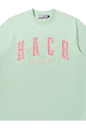 Cool Sensation Sunscreen Patch Embroidery Pearl Round Neck Sorona T-shirt - Trendy Y2K Style for Summer Wear