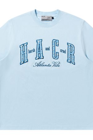 Cool Sensation Sunscreen Patch Embroidery Pearl Round Neck Sorona T-shirt - Trendy Y2K Style for Summer Wear