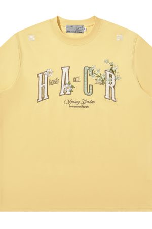 Cooling Guava Series Embroidered Couple Summer T-shirt - Small Fragrant Patch, Lightweight Sorona Fabric, Trendy Summer Style